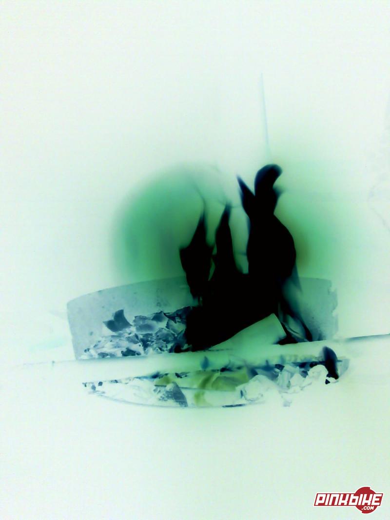 cool negative pic of our camp fire