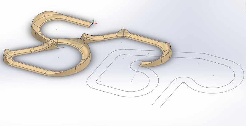 Inspiration for the logo was the idea of a track so thought I d try modelling it with all the berms etc.