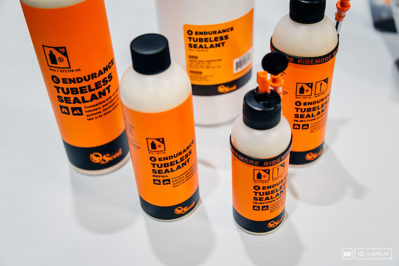 Orange Seal's Endurance tubeless sealant is said to last longer and the brand recommends checking it every 6–8 weeks. The whole system is set around using the valve (with the core removed) to insert the sealant, and the brand provides a 'dip-stick' for when you need to check whether there is still a sufficient amount of sealant in the tire.