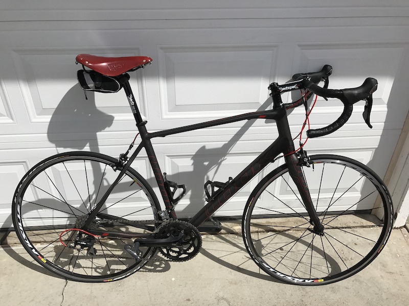 Look 566 Carbon Fiber Road Bike XL Black 105 Mix For Sale