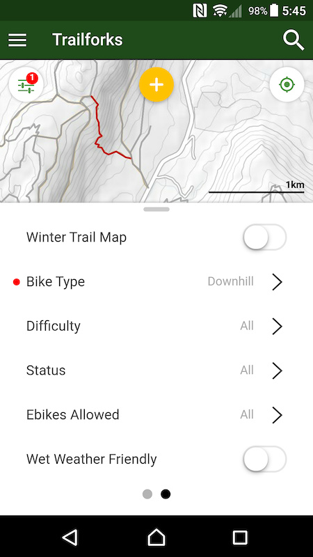map trail filters