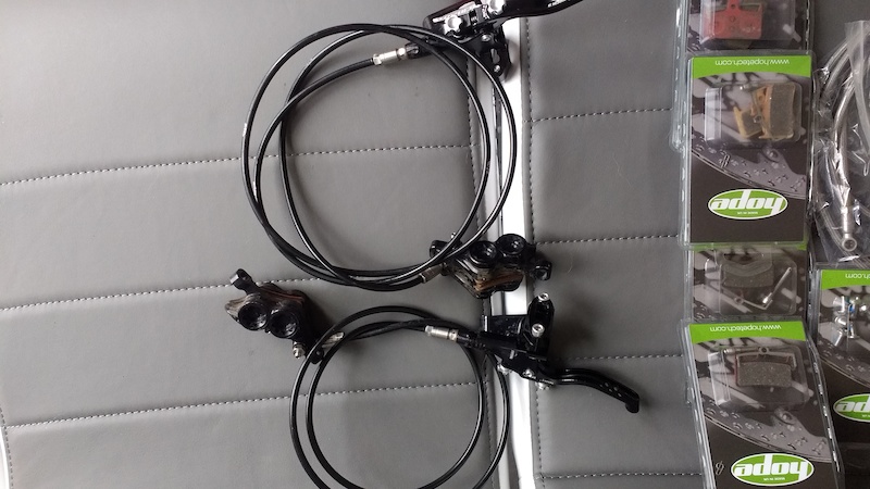 2016 Hope E4 Tech Brakeset with discs and other spares