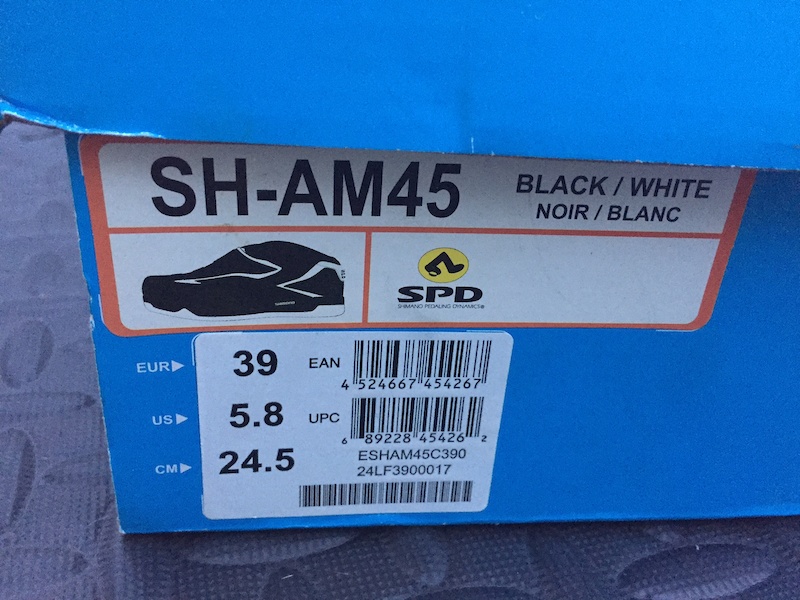 2015 Shimano AM45 SPD shoes