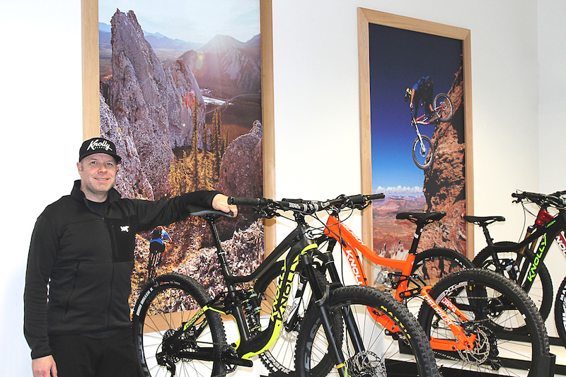 Noel with his current fleet or creations including the Knolly Carbon Warden, Delirium, Aluminium Warden and Endorphin