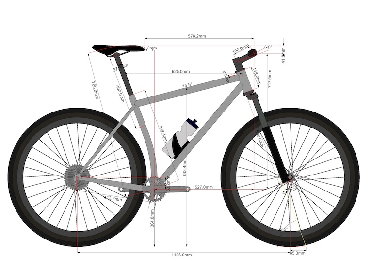 0 Mosaic MS-1 29, Short Chainstays, Singlespeed or 1x