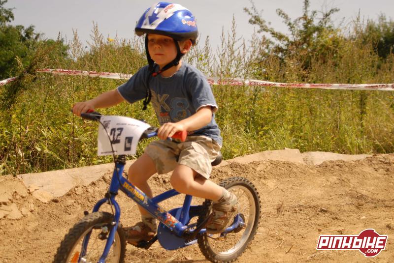 My youngest brother at competition:) He wasn't serious ridding for place, but he though he is:D
