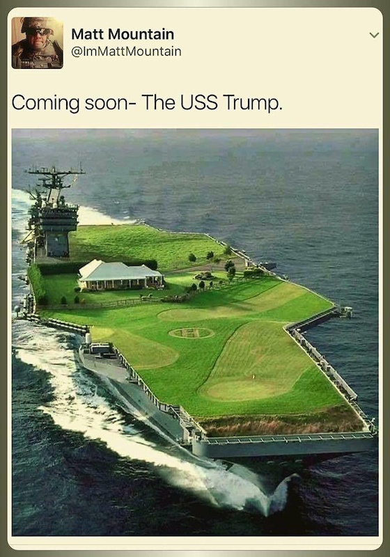 Trump golf courses now on sea.