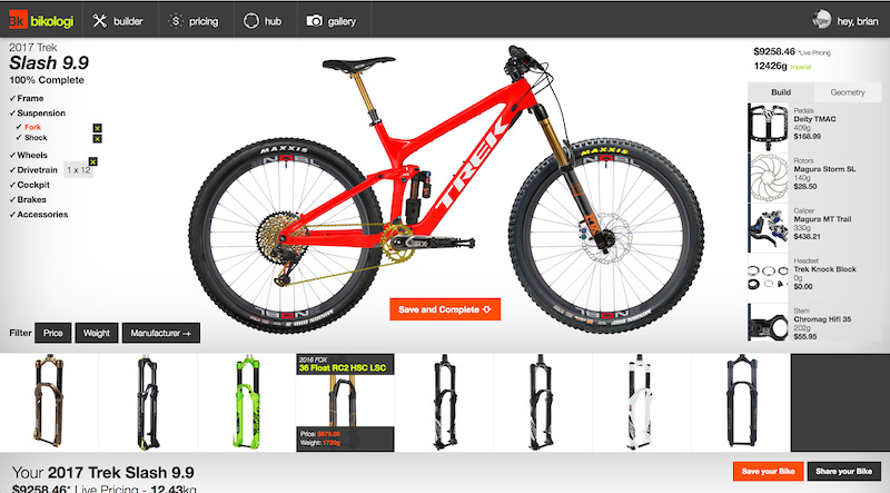 mtb bike builder