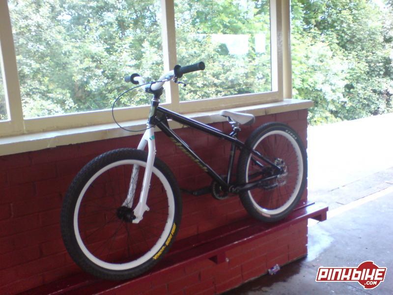 My bike with its new forks and bars in train station ( what do u think )