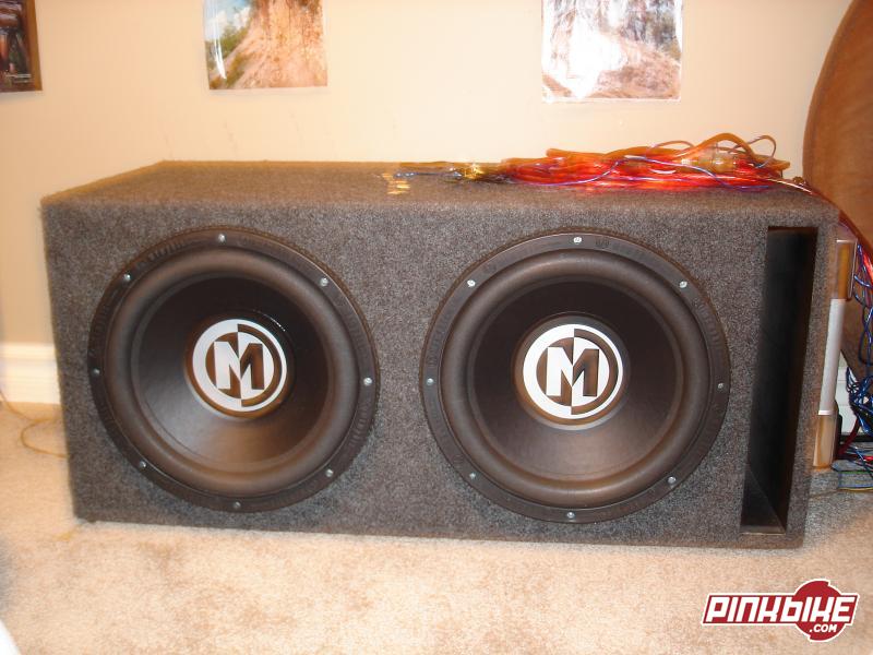 2 12 inch memphis subs with amp box and wiring kit For Sale