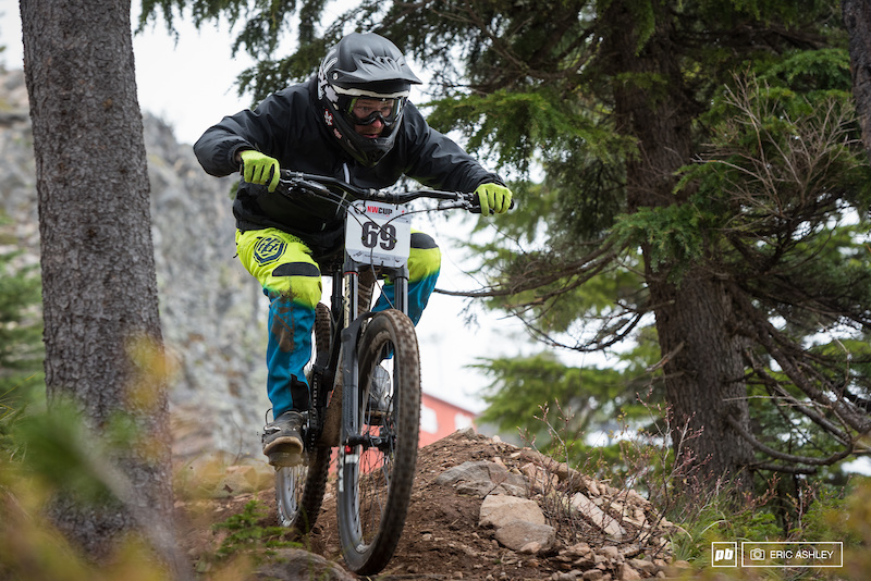 Better know as the "owner of the white bulldog from the podium," Trevor Lewis also is doing really well during his first year racing Pro Men. Lewis seeded fifth.