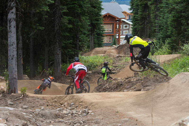 Tom Bas amp kids test out the lower flow trails