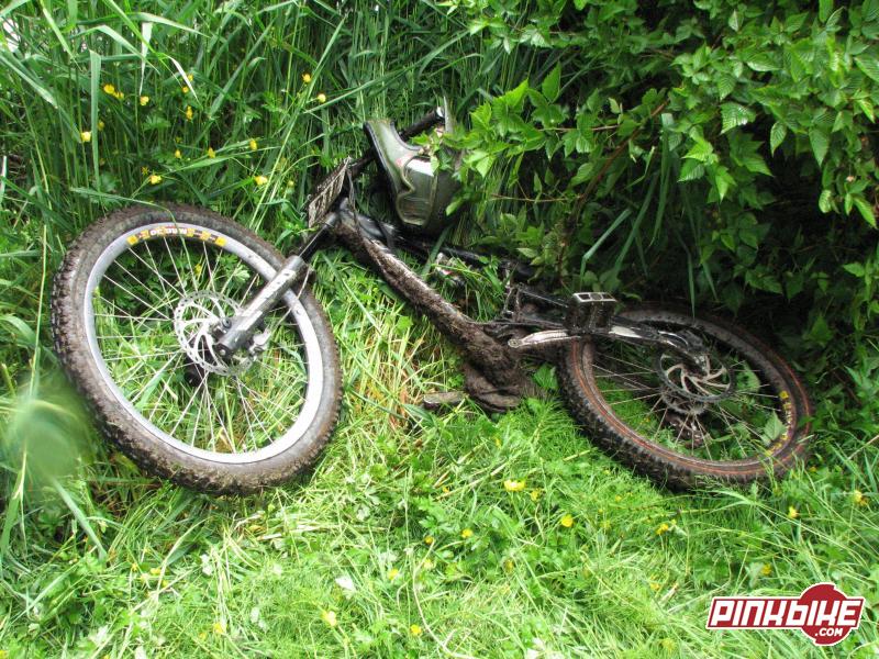 Picture of our friends bike after the mudd race was complete.  What a race!!!!