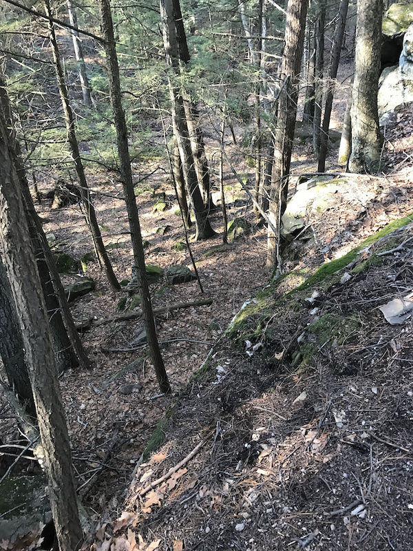 Entrance Exam Mountain Biking Trail Granby, MA