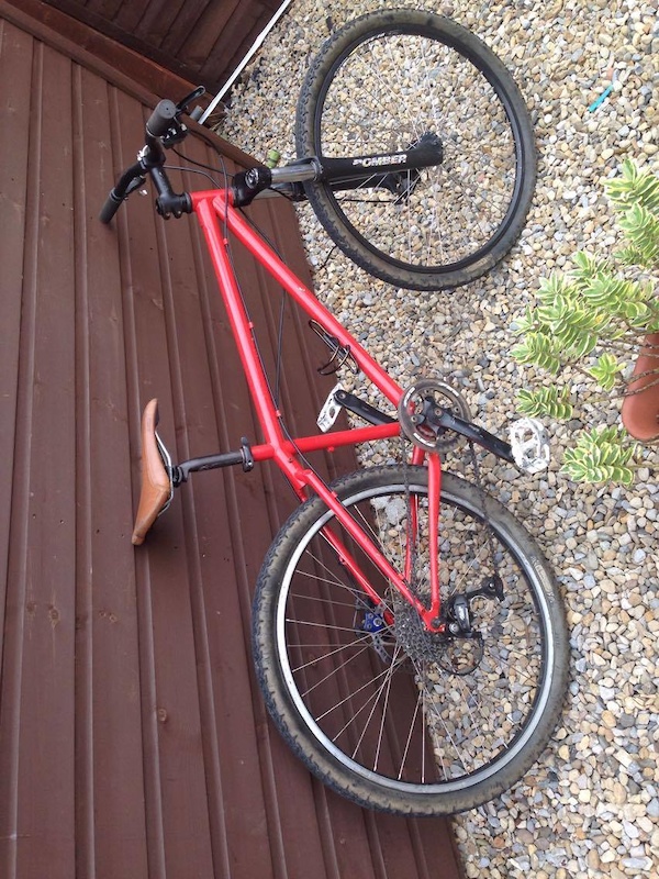 on one mountain bike