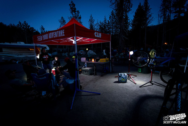 Bike prep the night before the race.