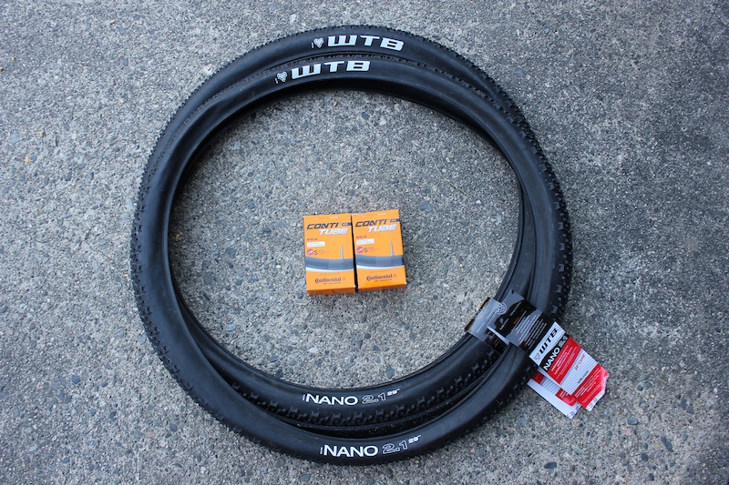 2017 WTB 29" x 2.1" Nano Comp Tires + Tubes For Sale