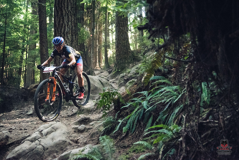 Katerina Nash, focused and fierce in the forest.