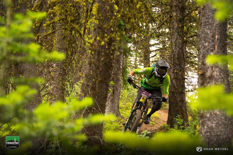 Stage 1 on Day 3 of the Trans BC Enduro in Golden B.C.