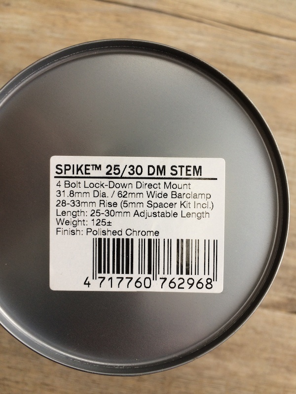2017 Spank Spike Direct Mount stem 25-30mm
