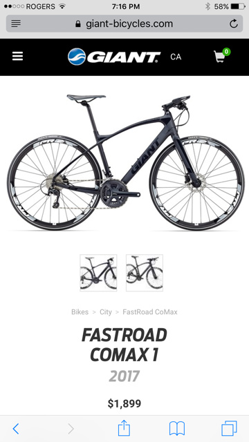 Giant fastroad on sale comax 1