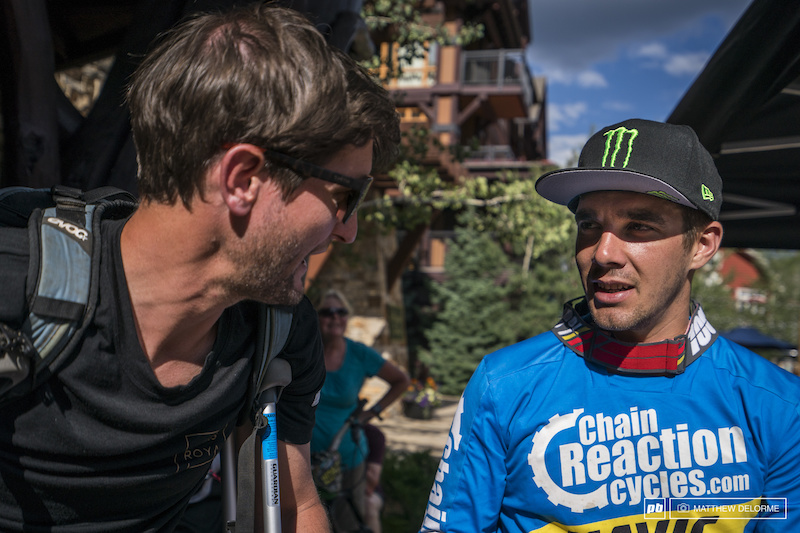 Chris Ball talks to Sam Hill about his second win and taking the overall post race.