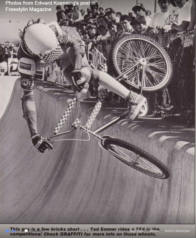 Ted Emmer rides a 24 vert Pipeline bowl 80's 1982 1983