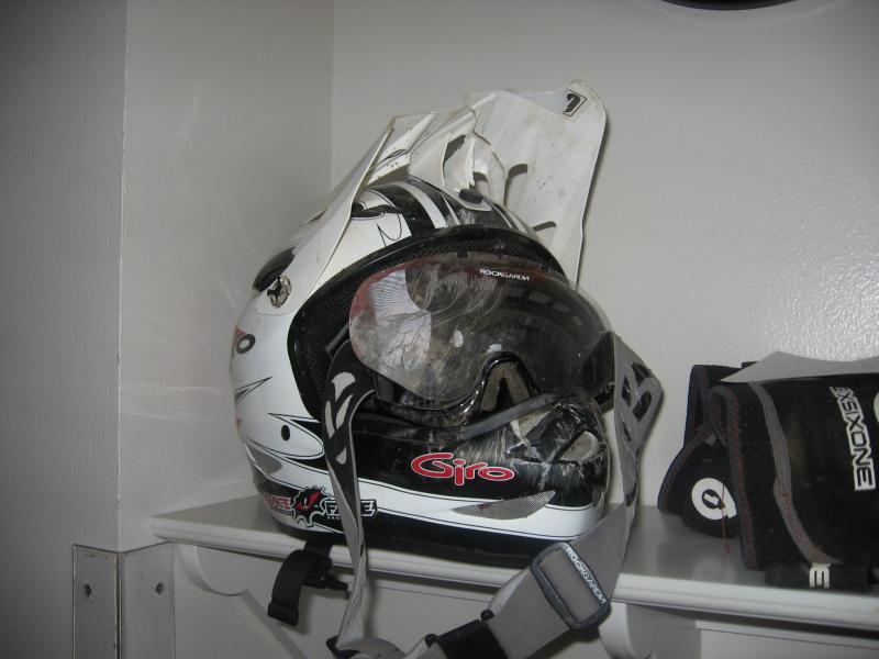 there was a head in this mangled hunk of helmet