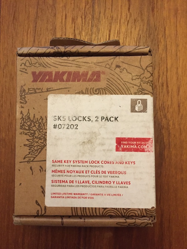 0 Yakima locks - 2 pack - new in box
