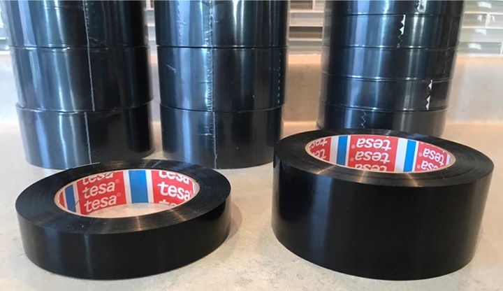 Tesa 4288 Tubeless Polypropylene Strapping Tape – 48mm X 55mm (1.88" X 60.1 Yds) – Black