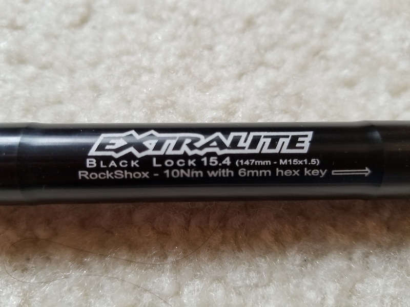 2016 Extralite Black Lock 15mm Axle for Rockshox