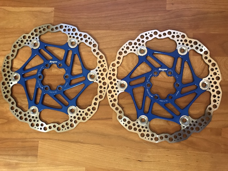 2016 Hope Tech Floating Rotor 180mm Blue Pair