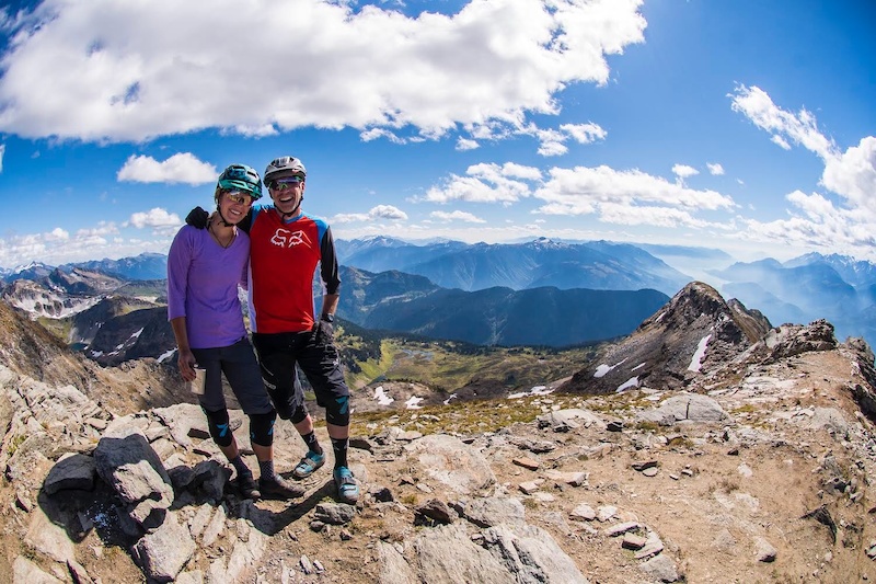 Colin Meagher and Nikki Hollatz enjoying the views from Mt Cartier, Revelstoke, BC.