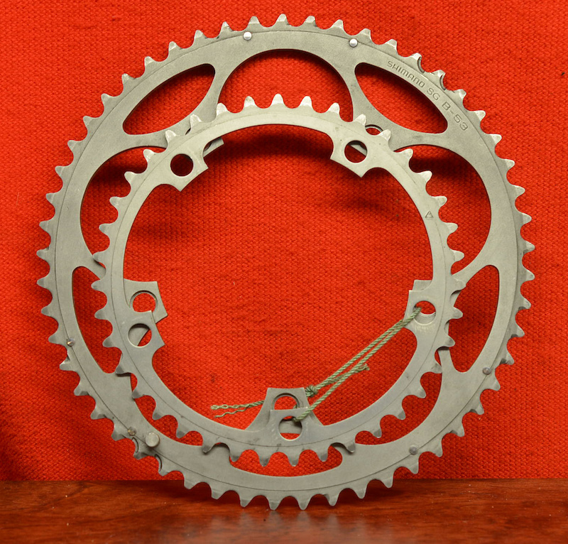 Pair Of Shimano SG Chainrings - B53/B39 - 135mm BCD For Sale