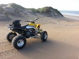 My ride when I am off the bike. My Yamaha YFZ is an absolute monster! I love the machine and it is a good exercise for when I am back on the bike. This picture is taken at the beach (its forbidden to ride overthere btw). :P