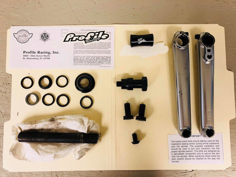 bmx crankset 3 piece