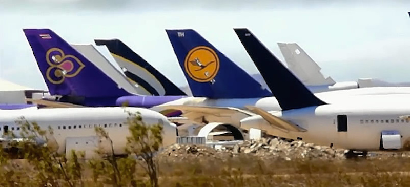 scrapping airliners in Mojave California