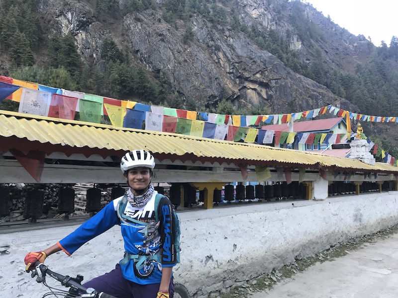 Nepali mountain bike guide Usha Khanal.
