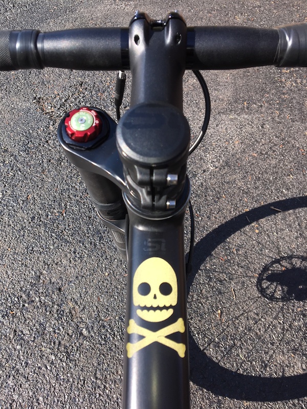 Cannondale Slate Force CX1 reflective skull decal flash on