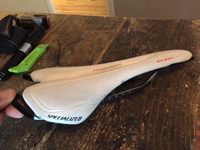 Specialized Toupe Pro Saddle 143 White Carbon Rails For Sale