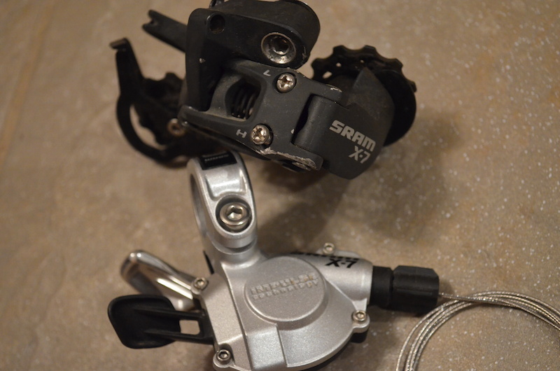 2013 SRAM X7 9 speed shifter & derailleur set For Sale