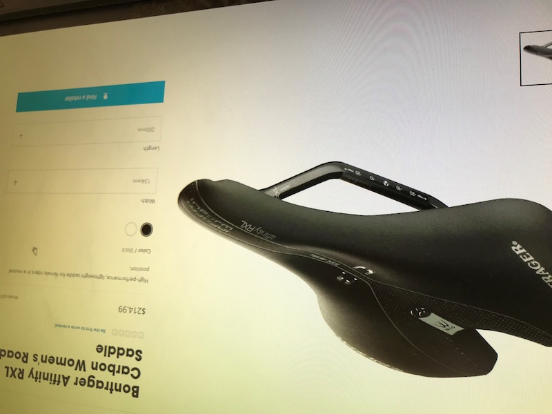 Bontrager affinity rxl online saddle