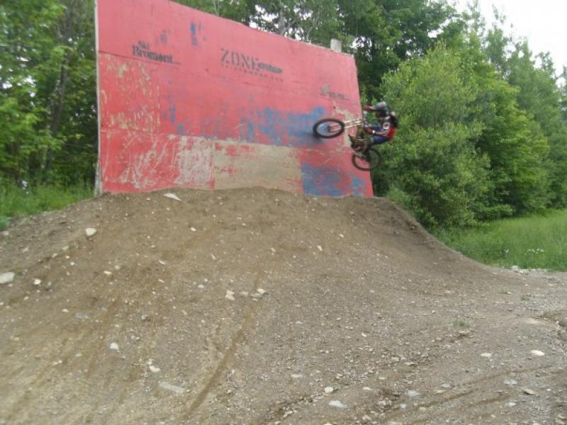 This is me hitting the wall ride at the bike park in bromont.
