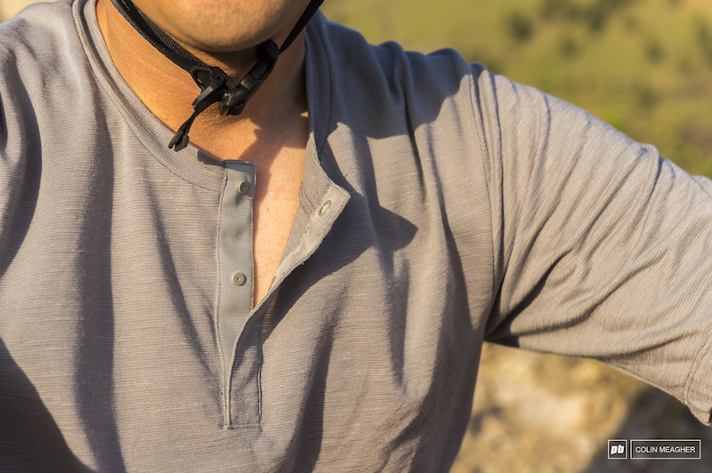 It can't be a Henley without a few buttons at the neck.