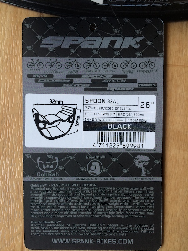 spank spoon 32 rims 26