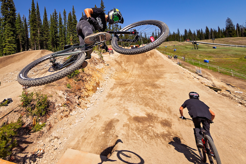 Big White Slopestyle Invitational shot at Big White in British Columbia on July 5, 2018. (photo by clint trahan / clinttrahan.com)