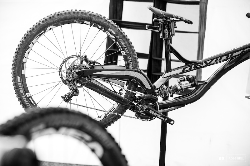 AB Devinci's Wilson equipped with an Extreme Racing Shock coil.