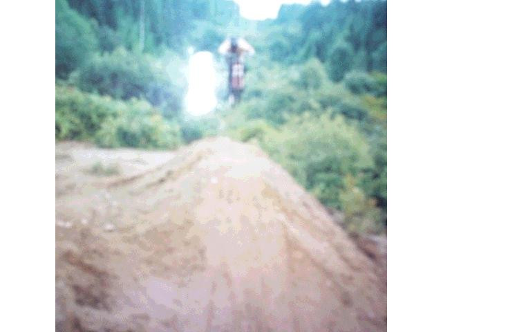 This was one of the dirt jumpsright off neds. I landed 1/2 way down the tranny