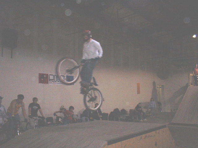 Dan doing a nice pump off the box jump. From X-up Bash January 26th, 2002. Sorry about photo quality, quite hard to get good shots ( http://sctfc.cjb.net - http://www.dropmachine.com ) 