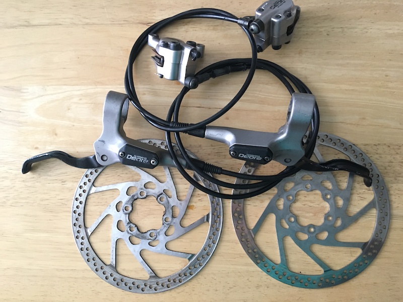 Shimano Deore brake set (front and rear) 160mm rotors For Sale
